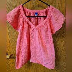 Old Navy size MEDIUM WOMENS flutter sleeve peach top